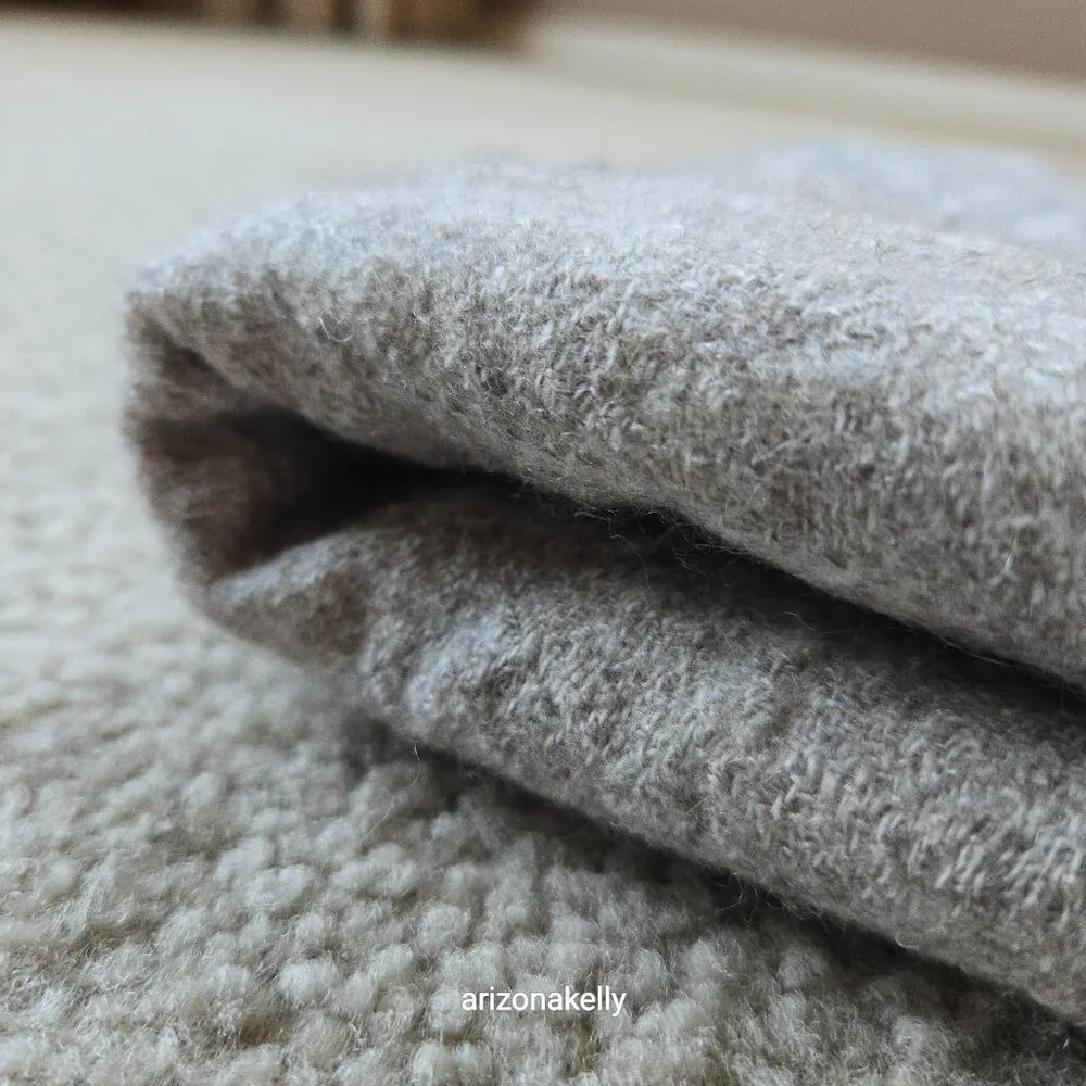 Laraib Cashmere Woven Scarf Natural Earthy Made in Nepal - Picture 13 of 16